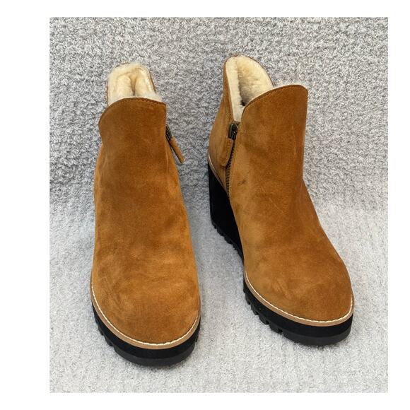 Eileen Fisher Women's BrownSuede Wool Lined Booties Shooties Size 6.5 #64769 - Picture 1 of 9
